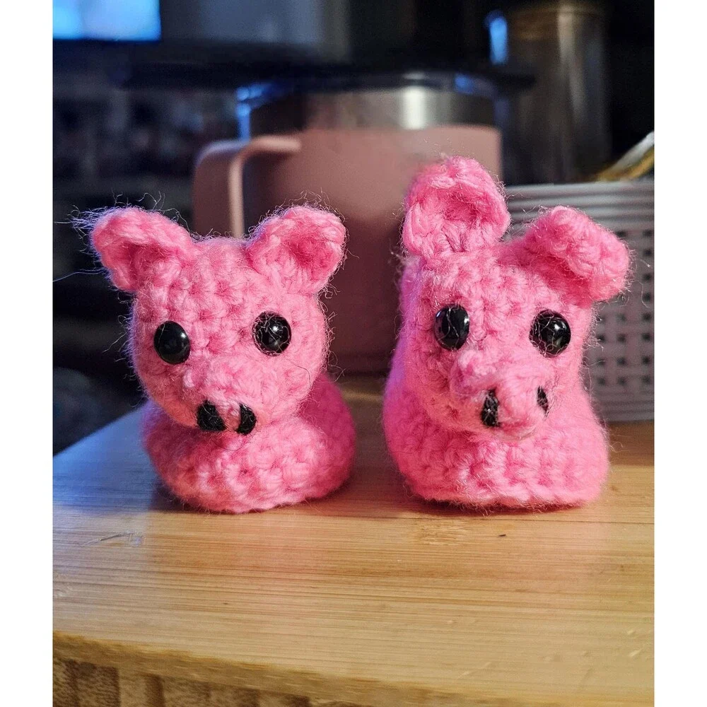 Crochet Pig Baby Booties: Pink Piglet Newborn Slippers (0-3 Months)